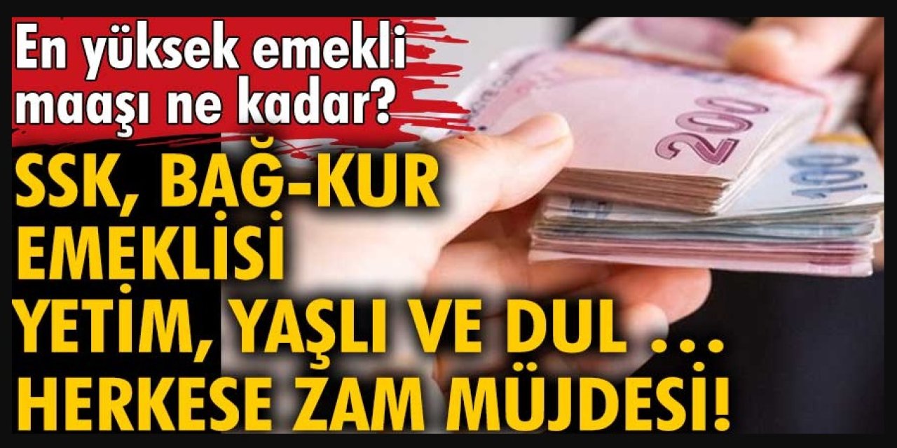 SSK, Bağ-Kur Emeklisi... En Yüksek Emekli Maaşı Ne Kadar? Memur, Yetim ...