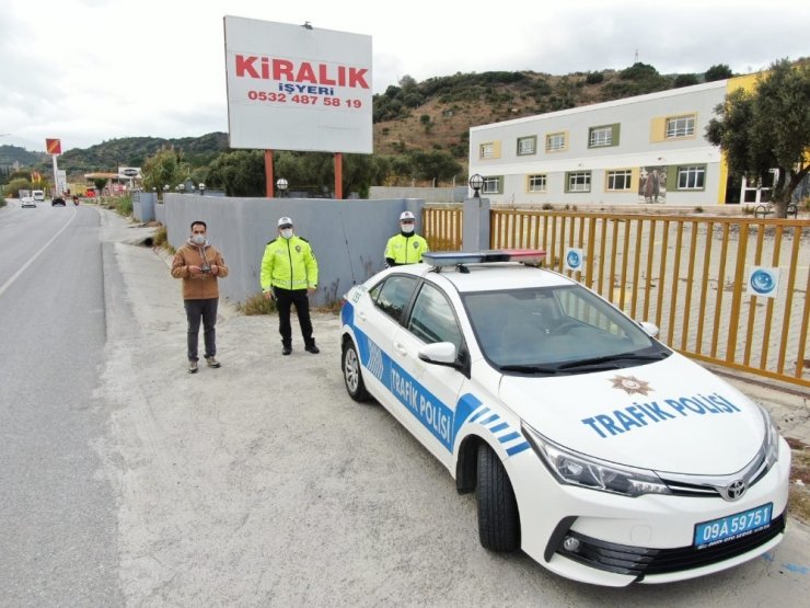 Söke’de Droneli Trafik Denetimi Yapıldı