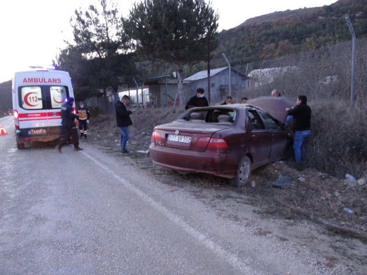 Araç Hurdaya Döndü, Sürücü Kazayı Hafif Sıyrıklarla Atlattı