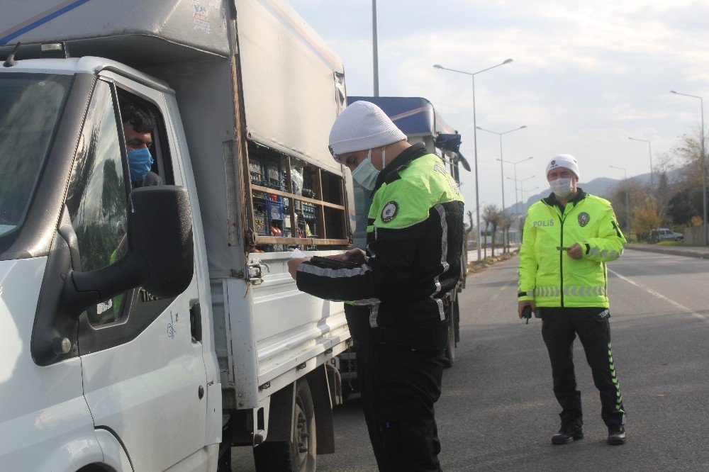 Ordu’da Maske, Plaka Ve İzin Belgesi Denetimi