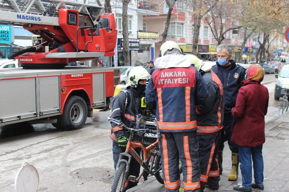 Başkent’te 6 Katlı Binada Yangın Paniği