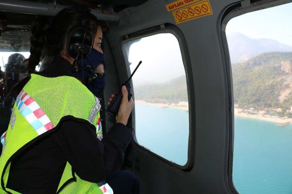 Antalya’da Jandarma Pandemi Kurallarını Havadan Denetledi