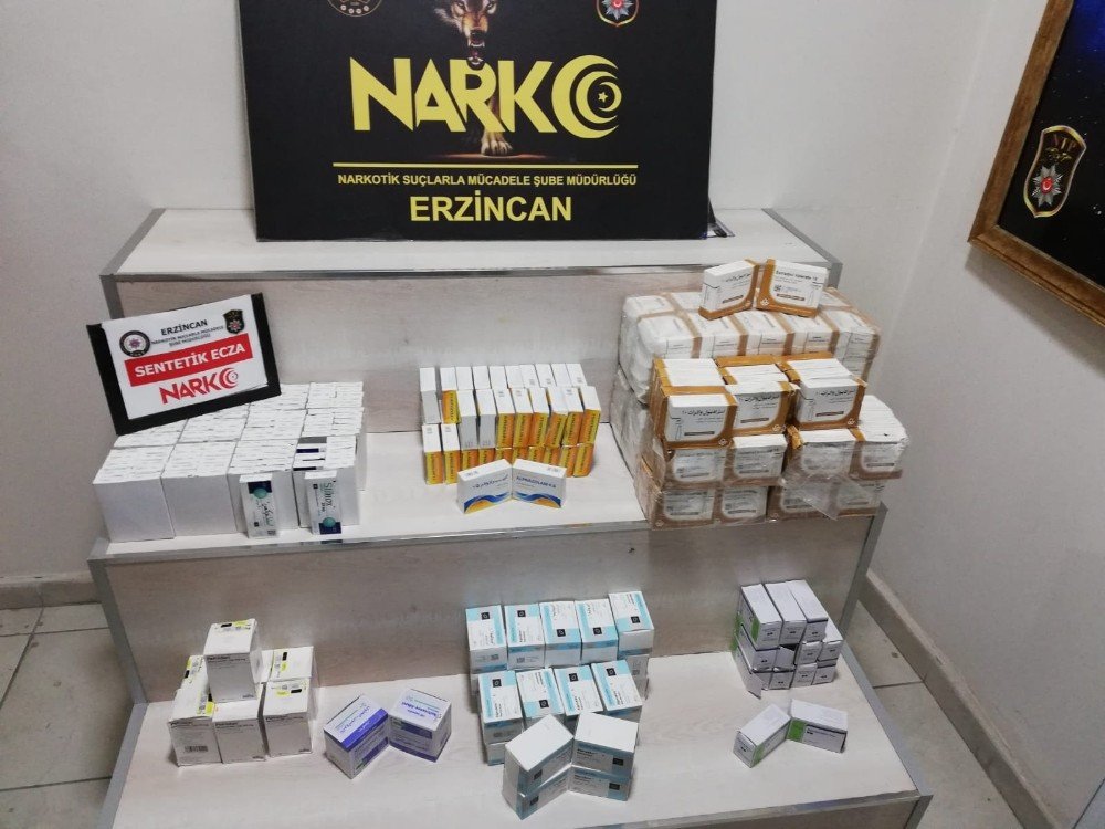 Erzincan’da 12 Bin 260 Adet Hap Ve Toplam Bin 550 Adet Ampul Ele Geçirildi