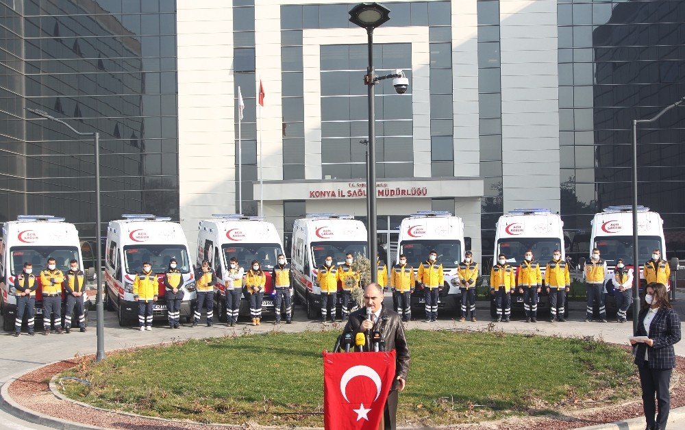 Konya İl Sağlık Müdürlüğüne 14 Yeni Ambulans Tahsis Edildi