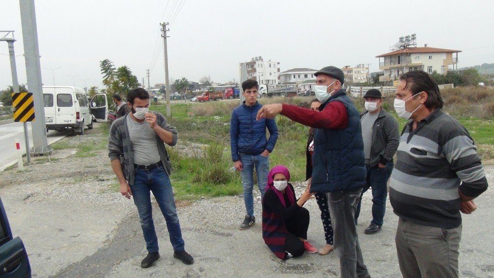 Oğlunun Yaralandığını Kaza Yerinde Gözyaşı Döktü