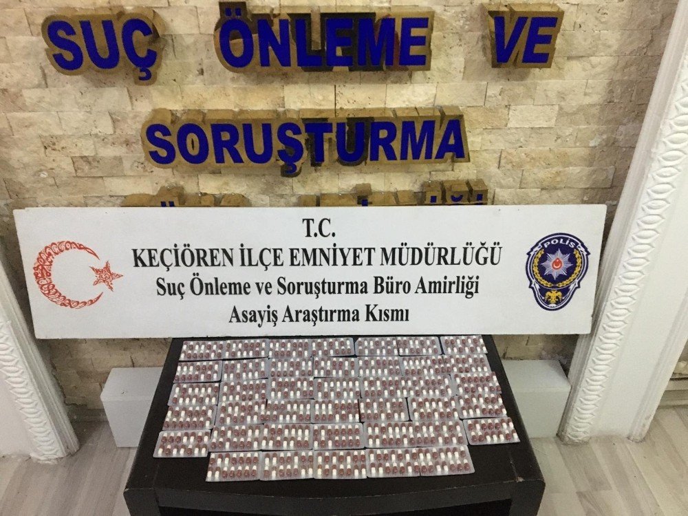 Ankara’da Bin 800 Adet Uyuşturucu Hap Ele Geçirildi