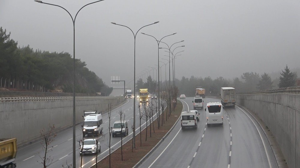 Gaziantep’te Yağmur Ve Sis Etkili Oldu