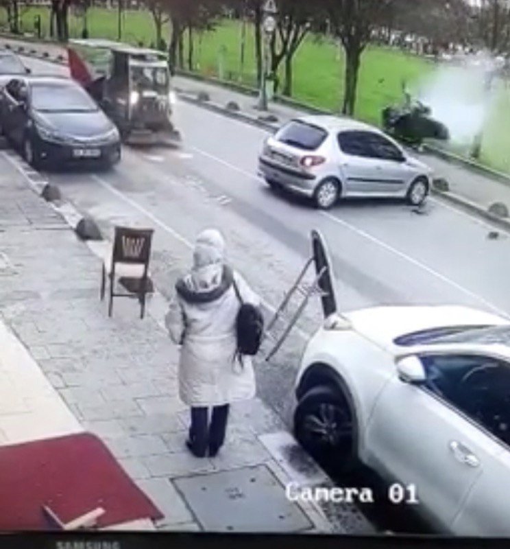 Beykoz’da Feci Motosiklet Kazası Kamerada