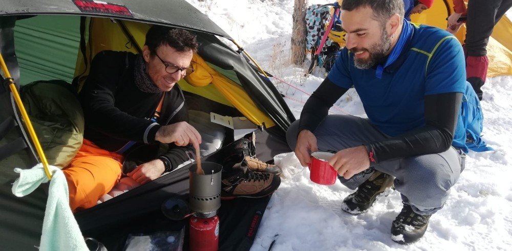 Dağcılar Palandöken’de Kış Kampında