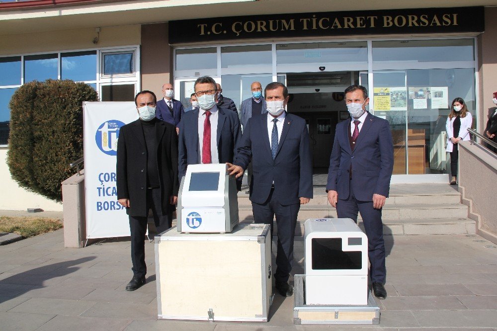 Çorum Ticaret Borsasınca Verilen Pcr Cihazı Vakaların Düşüşüyle Geri Teslim Alındı