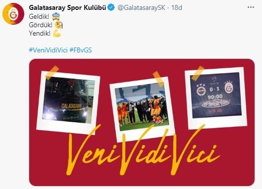 Galatasaray: "geldik! Gördük! Yendik!