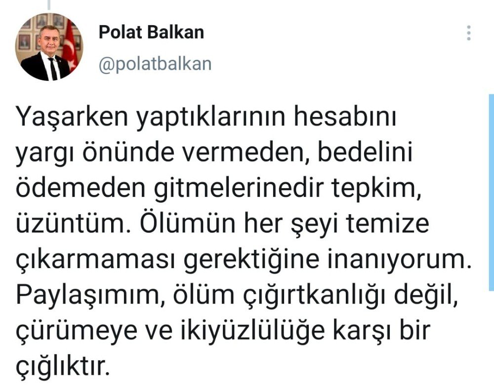 Antalya Baro Başkanı’nın ’kadir Topbaş’ Paylaşımına Ak Partili Taş’tan Tepki