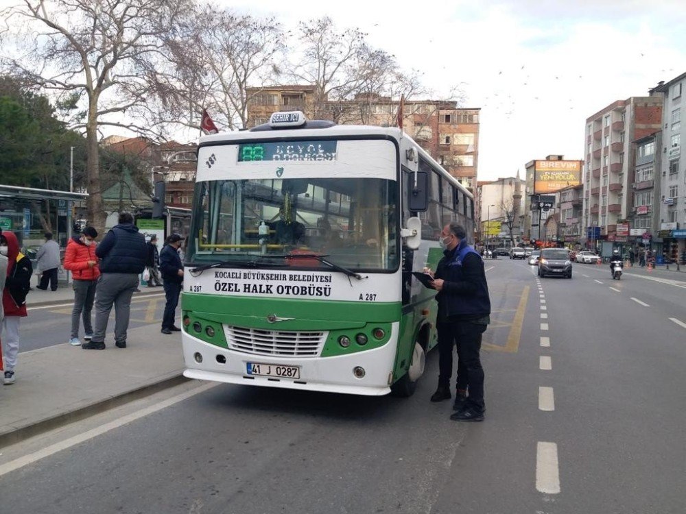 Toplu Taşıma Araçlarında Korona Virüs Denetimleri Sürüyor