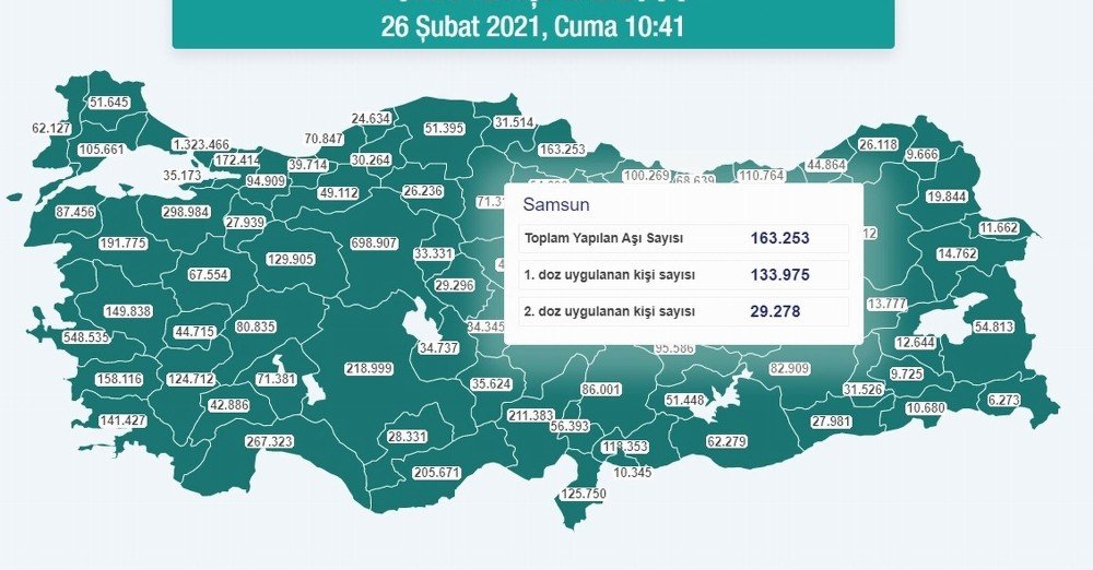 Virüsün Pik Yaptığı 5 İlde Yarım Milyon Kişi Aşılandı