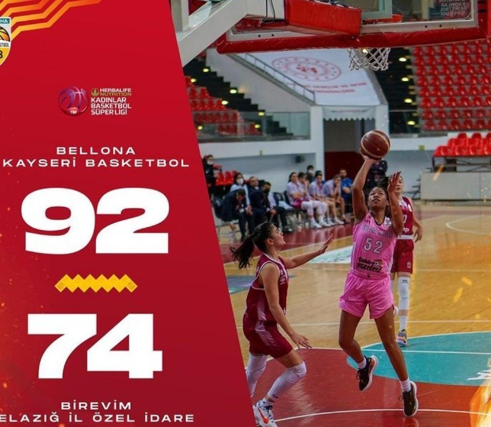 Bellona Kayseri Basketbol:92 - Bir Evim Elazığ Özel İ̇dare: 74