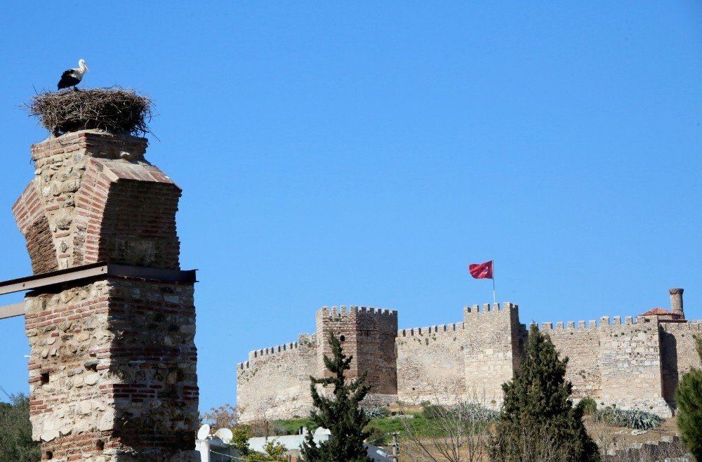 Baharın Müjdecisi Leylekler Selçuk Semalarında