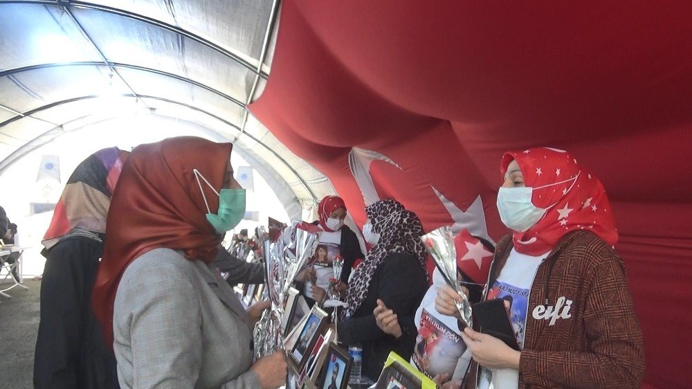 Mhp’li Kadınlardan Evlat Nöbetindeki Ailelere 8 Mart Ziyareti