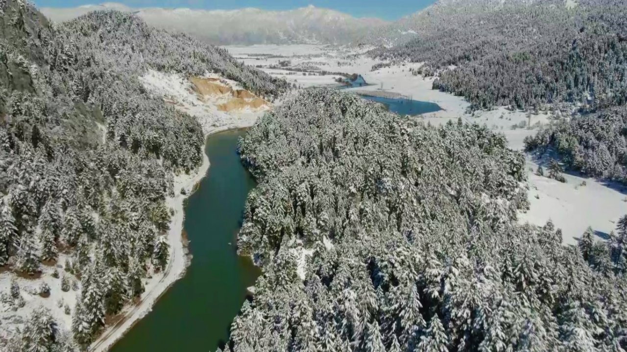 Kahramanmaraş’ta Kartpostallık Kar Manzaraları