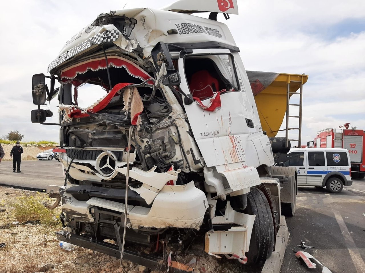 Gaziantep’te 2 Tır Çarpıştı: 2 Yaralı