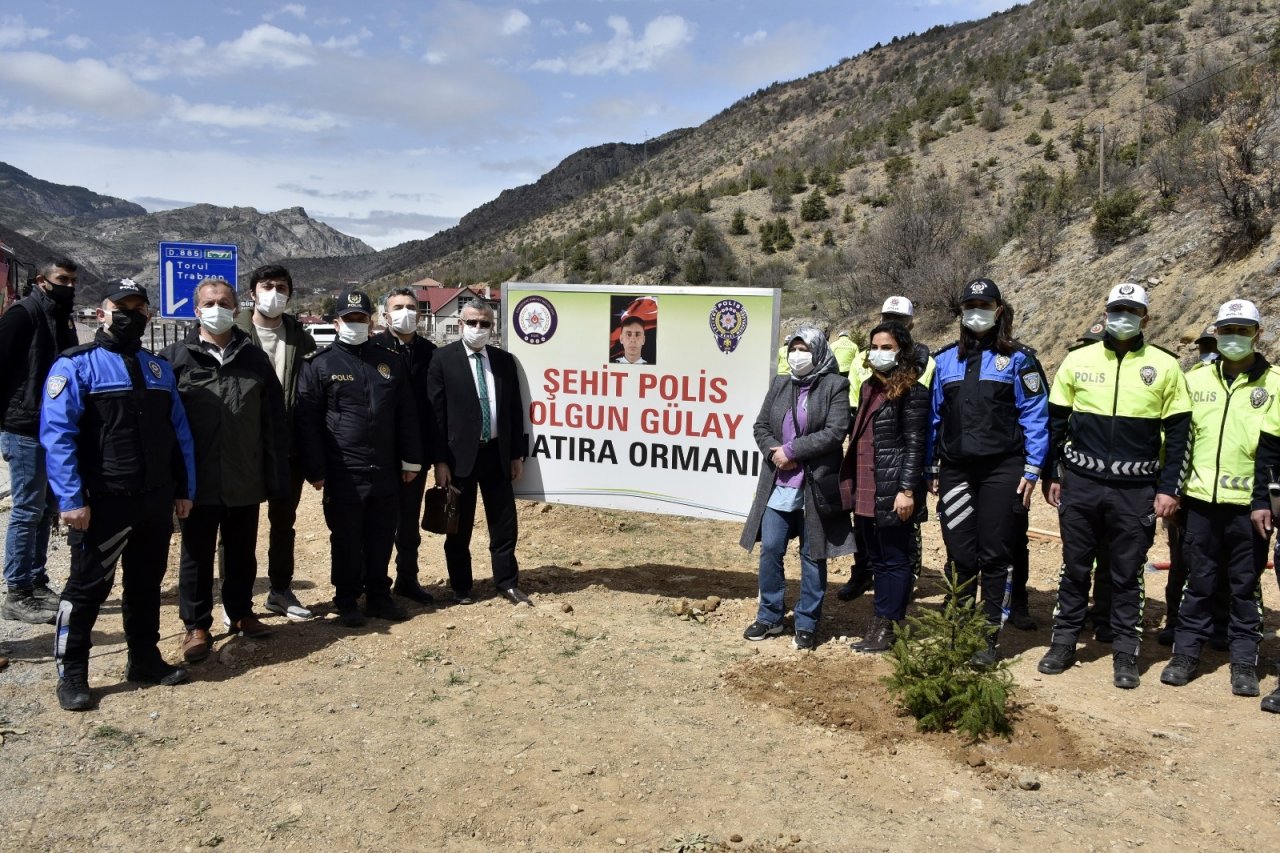 Gümüşhane’de Polis Haftası Kapsamında Fidan Dikildi, Lokma Dağıtıldı