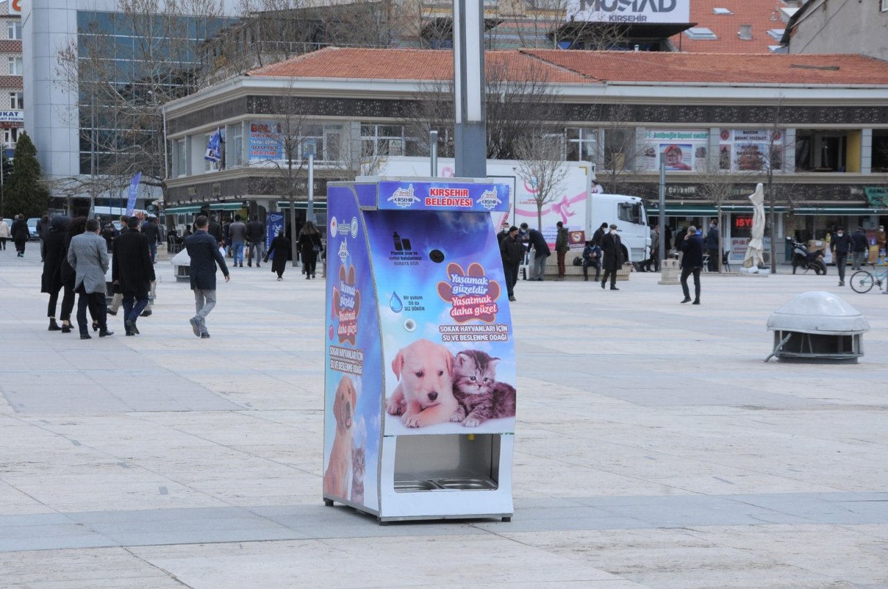 Kırşehir Belediyesi Sokak Hayvanları İçin ‘mamamatik’ Uygulama Noktası Oluşturdu